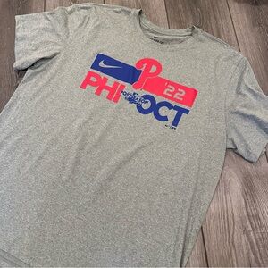 Nike dri fit Philadelphia Phillies 2022 postseason t shirt tee mens size XL